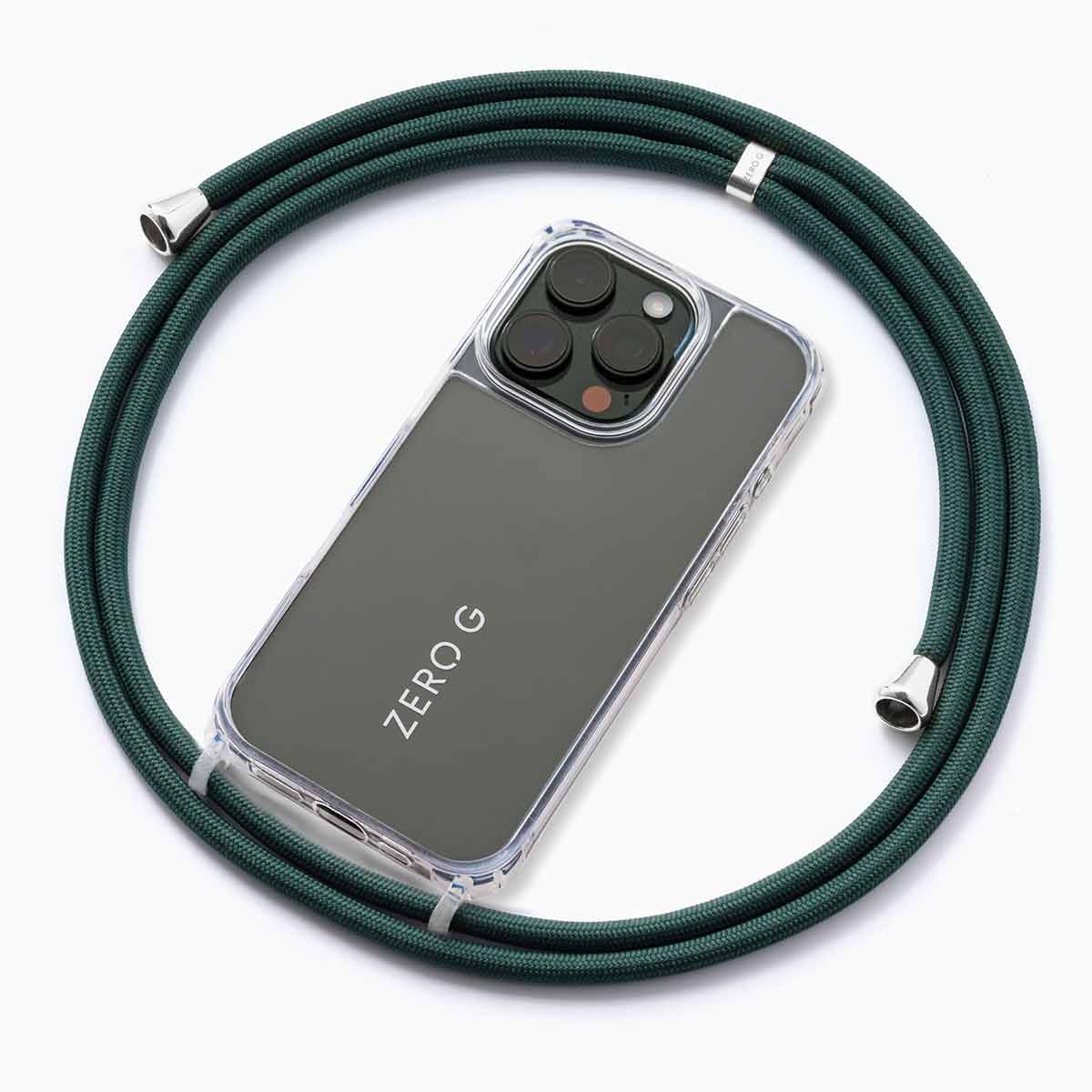 "British Racing Green" Handykette für Apple iPhone 16 Pro (dunkelgrün)