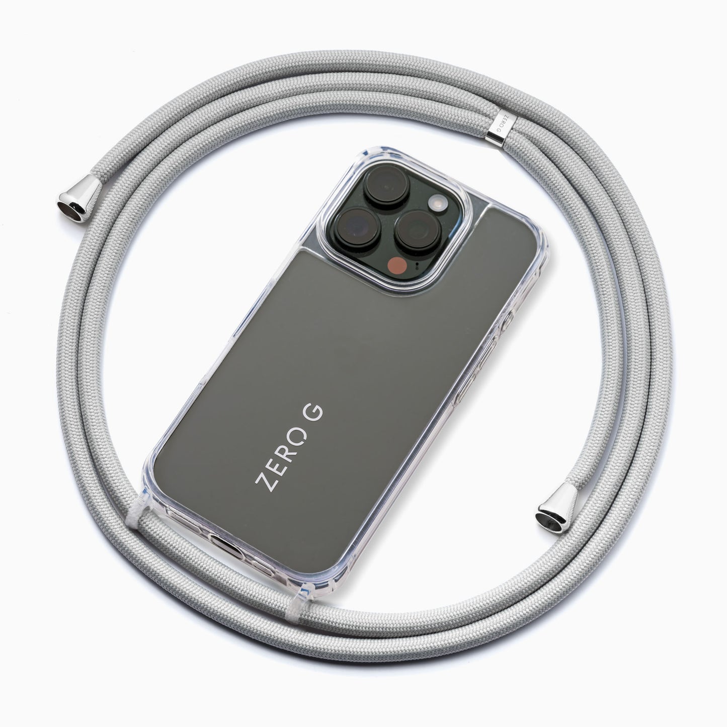 "Dolphin Gray" Handykette für Apple iPhone 14 (hellgrau)
