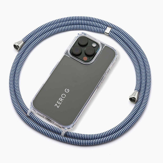 "Ahoi" Handykette für Apple iPhone 16 Pro Max (blau/weiss)