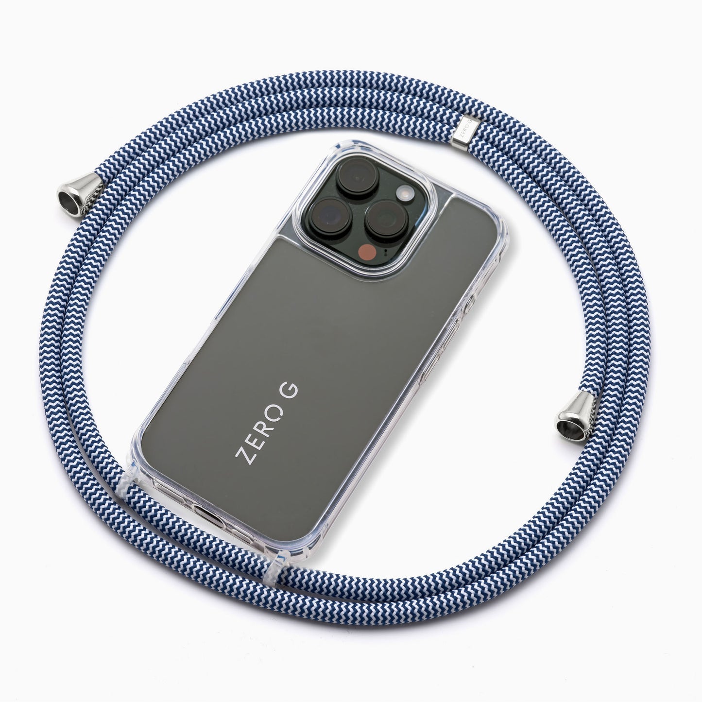 "Ahoi" Handykette für Apple iPhone 14 (blau/weiss)