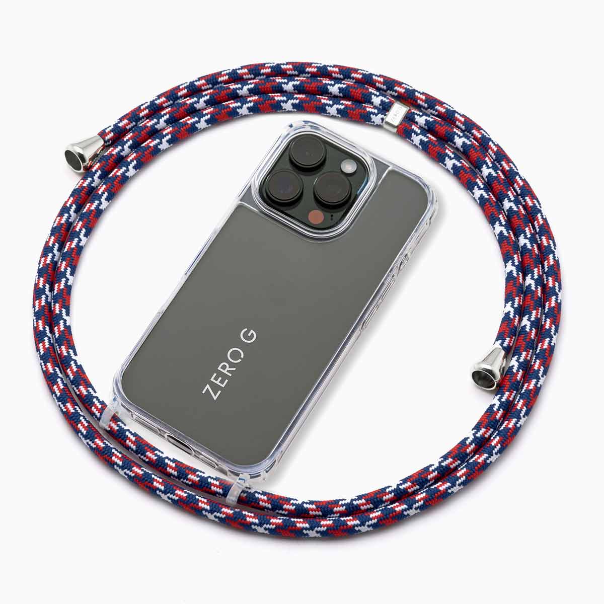 "Hanseatic" Handykette für Apple iPhone 16 Plus (blau/weiss/rot)