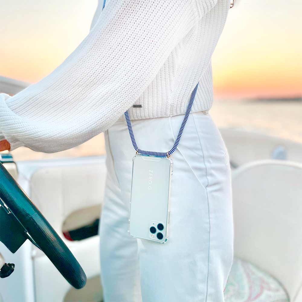 "Ahoi" Handykette für Samsung Galaxy S20 Ultra (blau/weiss)