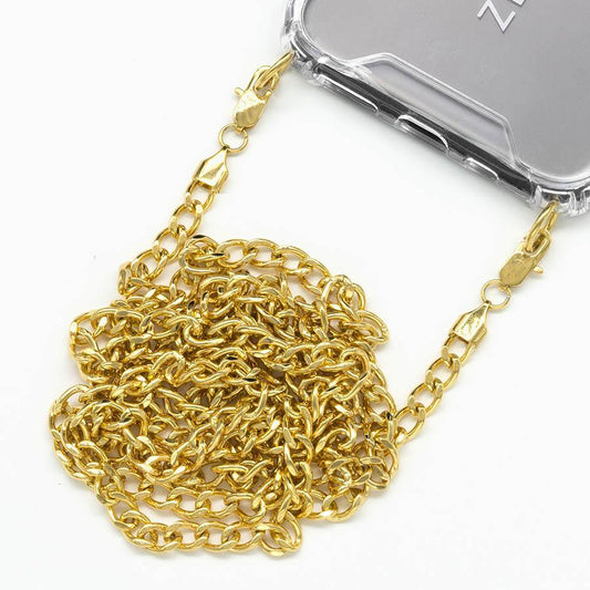 "Sona" Handykette aus Metall in Gold für Apple iPhone 13 Pro Max