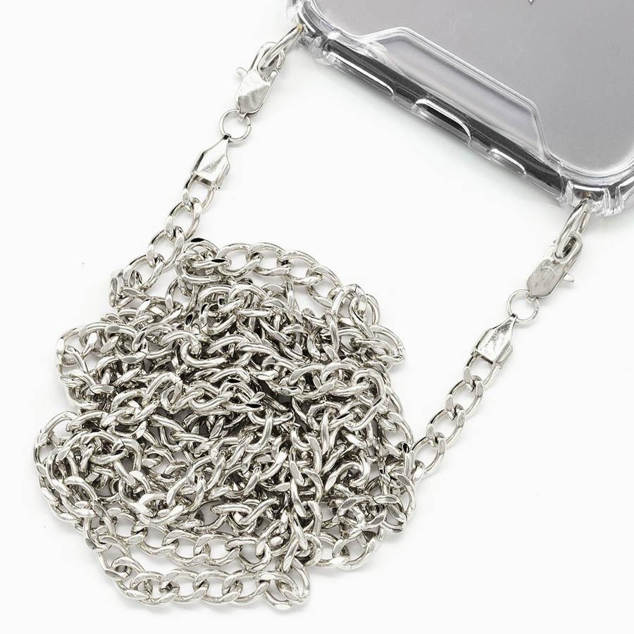 "Silver Lining" Handykette aus Metall in Silber für Apple iPhone 13 Pro Max