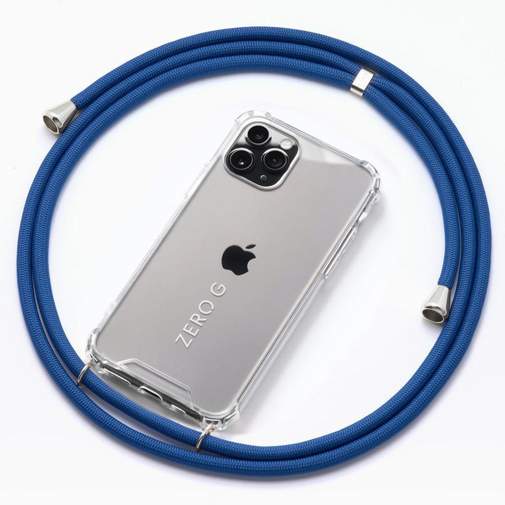 "Bombay Blue" Smartphone Necklace in cornflower blue