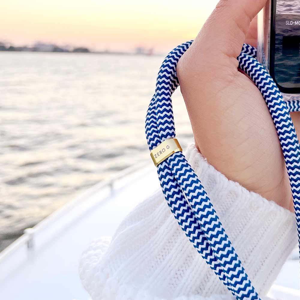 "Ahoi" Handykette für Samsung Galaxy S25 Ultra (blau/weiss)