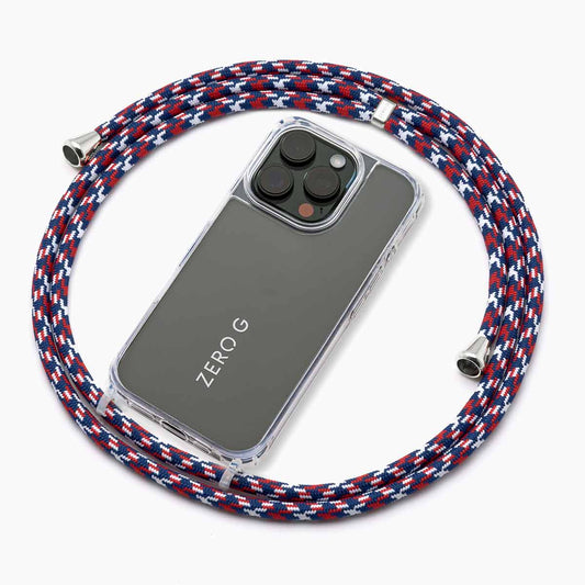"Hanseatic" Handykette für Apple iPhone 16 Pro (blau/weiss/rot)