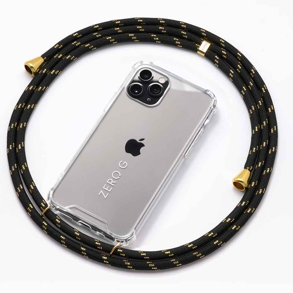 "Sahara Sky" Smartphone Necklace in Black/Gold