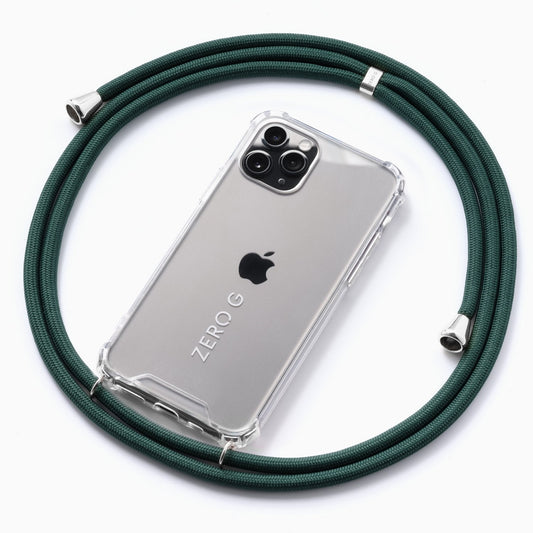 "British Racing Green" Handykette für Apple iPhone 15 (dunkelgrün)