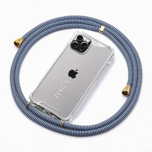 "Ahoi" Phone Necklace for Apple iPhone 13 Pro Max (blau/weiss)