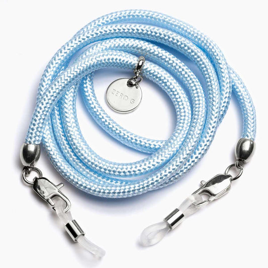 "Glossy Sky Blue" Brillenband (hellblau)