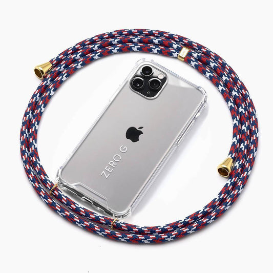 "Hanseatic" Phone Necklace for Apple iPhone 13 mini (blue/white/red)
