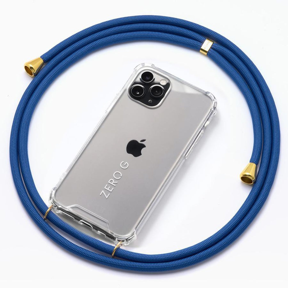 "Bombay Blue" Smartphone Necklace in cornflower blue